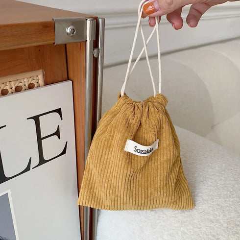 1pcs Solid Color Drawstring Cosmetic Bag Travel Cosmetic Lipstick Candy Organizer Pouch Christmas Gift Packaging Bag Storage Bag
